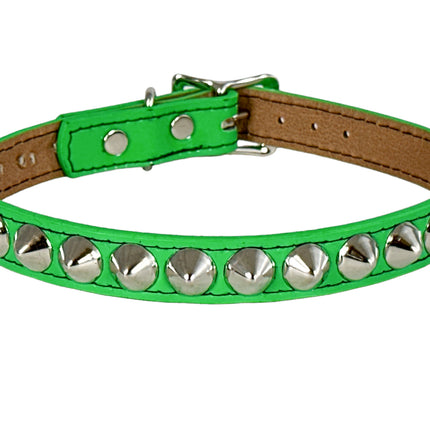 FC121  PATENT NEON LARGE CONE STUDDED CHOKER
