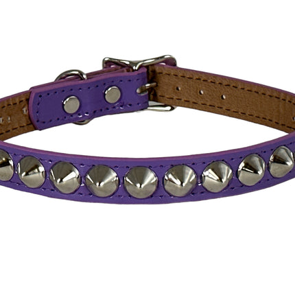 FC121  PATENT NEON LARGE CONE STUDDED CHOKER