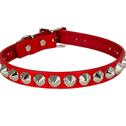 FC121  PATENT NEON LARGE CONE STUDDED CHOKER