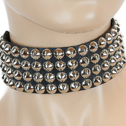 FC126 4 ROW MINI CONICAL STUDDED COLLAR