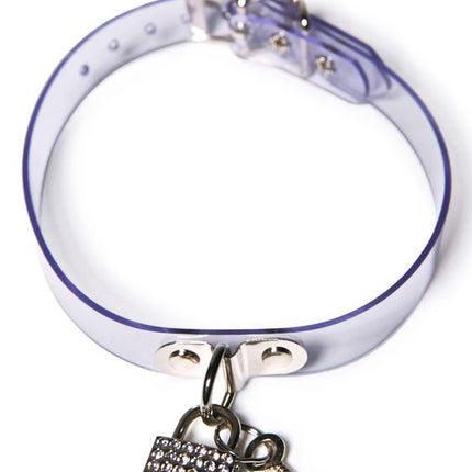 FC140 CLEAR SQUARE L;OCK CHOKER