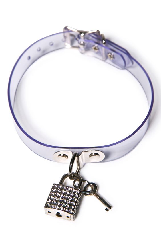 FC140 CLEAR SQUARE L;OCK CHOKER