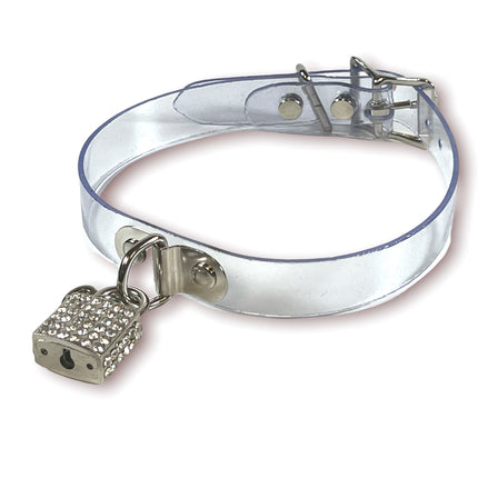 FC140 CLEAR SQUARE L;OCK CHOKER