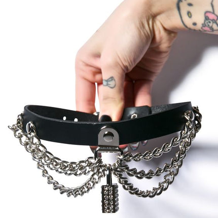 FC142SQ  PAD LOCK CHAIN CHOKER