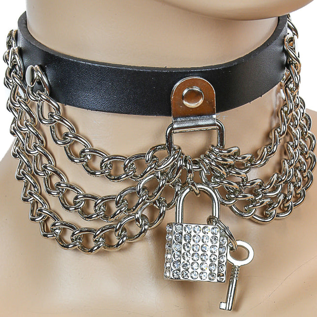 FC142SQ  PAD LOCK CHAIN CHOKER