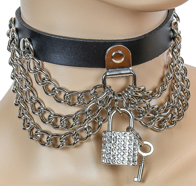 FC142SQ  PAD LOCK CHAIN CHOKER