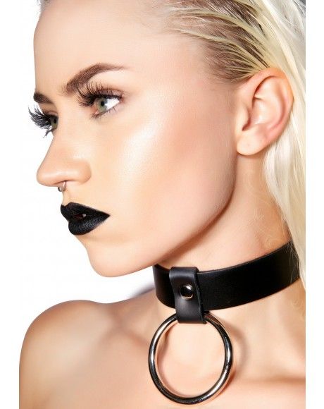 FC170  LARGE RING BONDAGE CHOKER