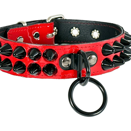 FC173 NEON BLACK UK77 STUDDED BONDAGE CHOKER