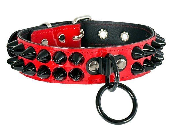 FC173 NEON BLACK UK77 STUDDED BONDAGE CHOKER