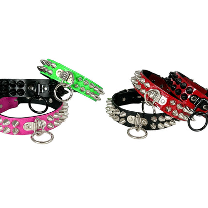 FC173 NEON UK77 STUDDED BONDAGE CHOKER