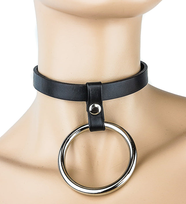 FC196 HANGING 2" RING 1/2" LEATHER CHOKER