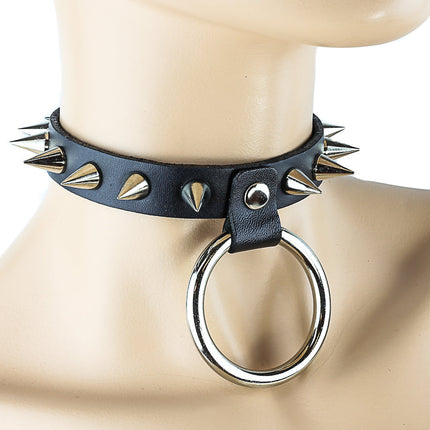 FC203SC  LARGE RING CONE SPIKE CHOKER