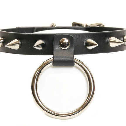 FC203SC  LARGE RING CONE SPIKE CHOKER