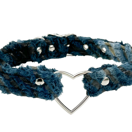 FC223 FZ FUZZT FURRY  ZEBRA PRINT ZEBRA HEART RING  CHOKER