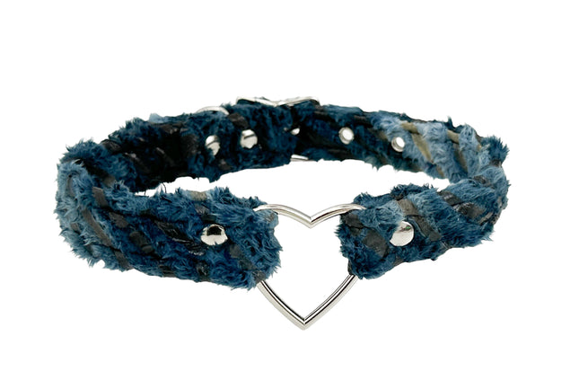 FC223 FZ FUZZT FURRY  ZEBRA PRINT ZEBRA HEART RING  CHOKER