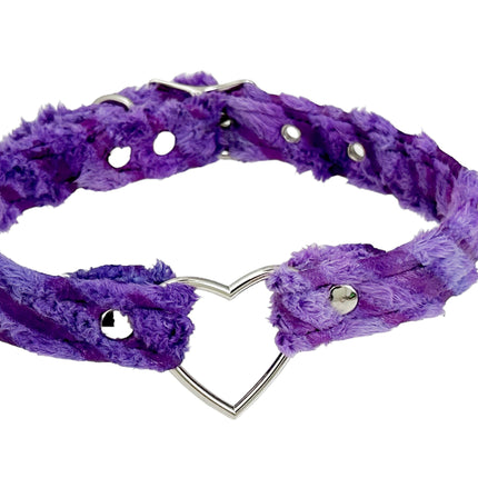 FC223 FZ FUZZT FURRY  ZEBRA PRINT ZEBRA HEART RING  CHOKER