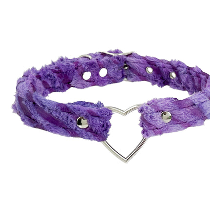 FC223 FZ FUZZT FURRY  ZEBRA PRINT ZEBRA HEART RING  CHOKER