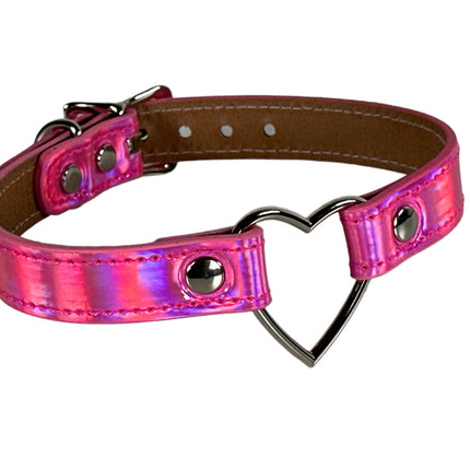 FC223RN  RAINBOW LARGE HEART  COLLAR
