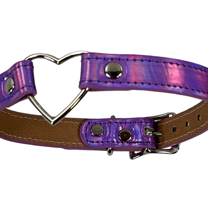 FC223RN  RAINBOW LARGE HEART  COLLAR