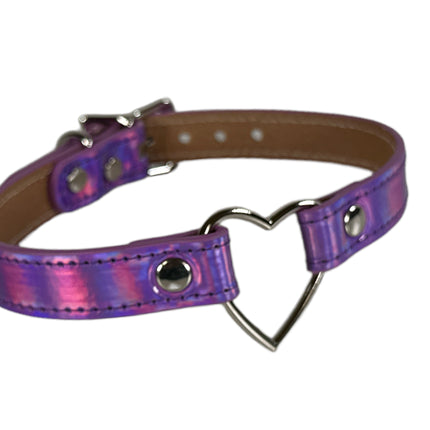 FC223RN  RAINBOW LARGE HEART  COLLAR