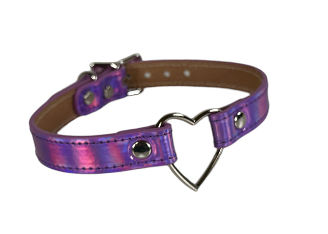 FC223RN  RAINBOW LARGE HEART  COLLAR