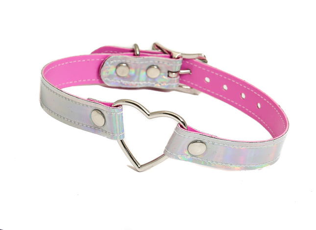 FC223RAINBOW MIDDLE HEART RING RAINBOW CHOKER