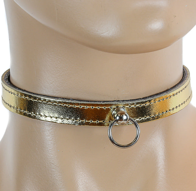 FC236P SMALL SUB BONDAGE BALL SPIKE RING PATENT LEATHER