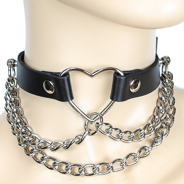 FC240  HEART CHAIN CHOKER