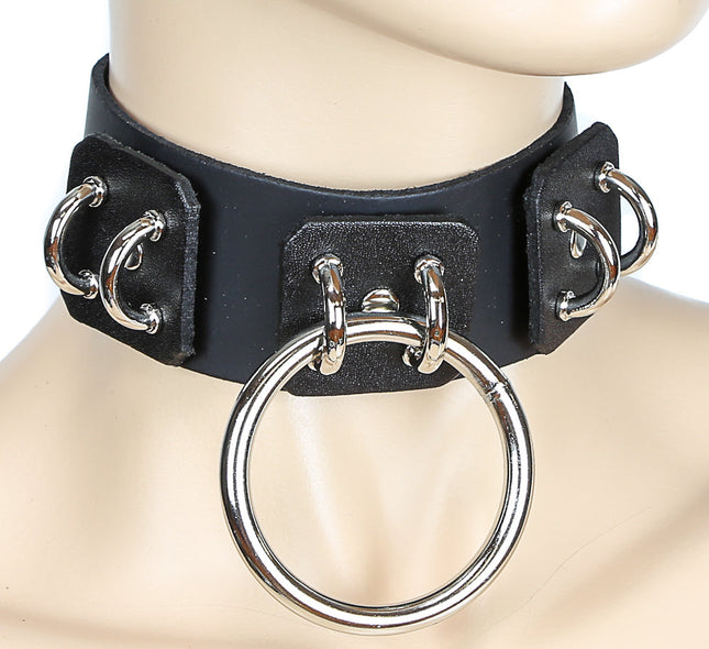FC252 BONDAGE RING AND D RINGS PATCH ON BLACK