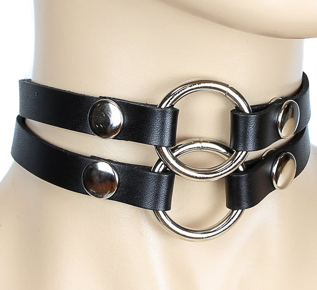 FC256 DOUBLE STRAP RING-LINK VAMPIRE CHOKER