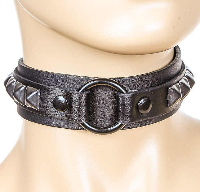 FC263 1 1/8" MIDDLE RING STUDDED CHOKER