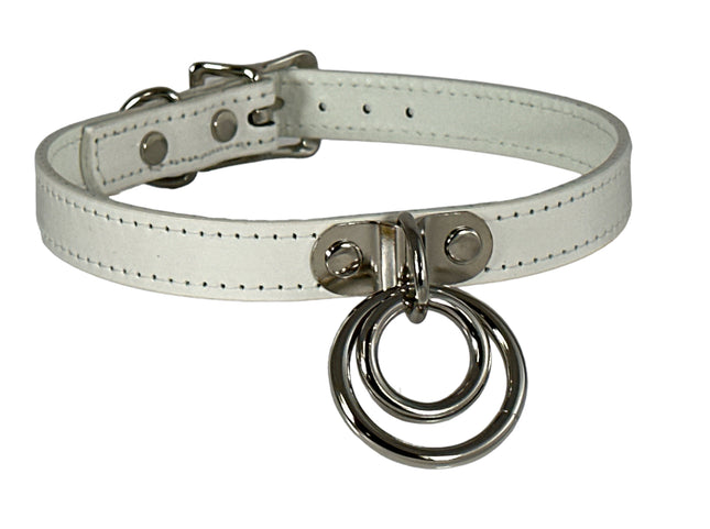 FC264 DOUBLE RING  PATENT NEON BONDAGE CHOKER