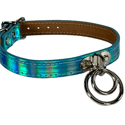 FC264RN  RAINBOW DOUBLE RING BONDAGE COLLAR