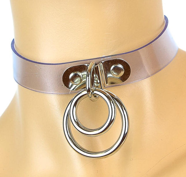 FC264VN-CLR DOUBLE RING CLEAR VINYL CHOKER