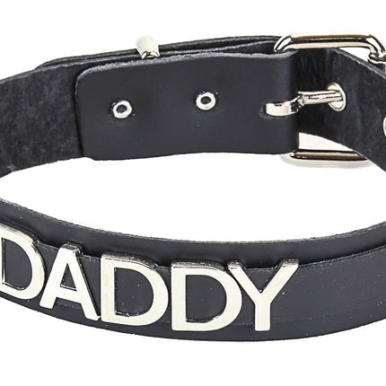 FC270  STEEL LETTER LEATHER NAME CHOKER