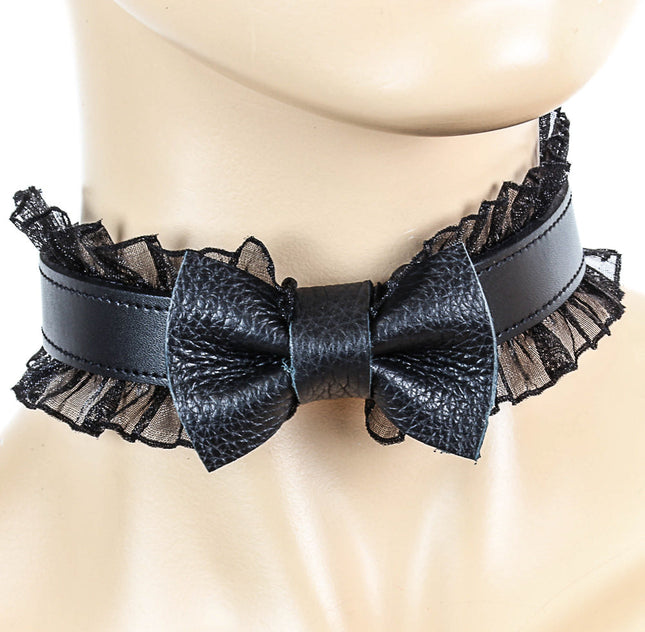 FC279 LACE BORDER BOW TIE CHOKER