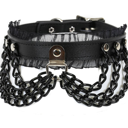 FC283 HANGING CHAIN LACE TRIM COLLAR