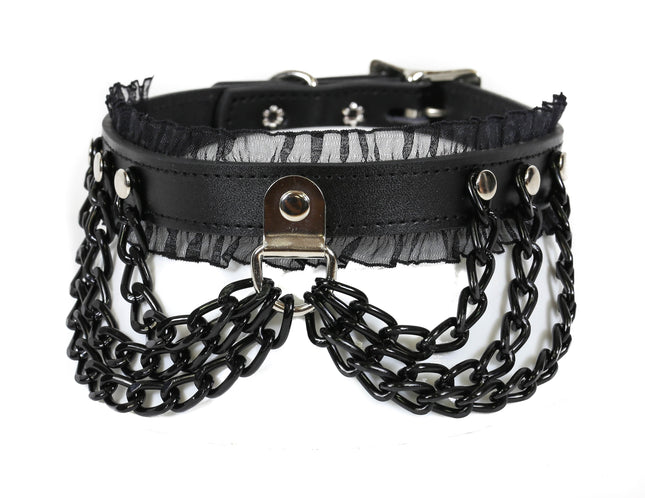 FC283 HANGING CHAIN LACE TRIM COLLAR