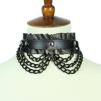 FC283 HANGING CHAIN LACE TRIM COLLAR