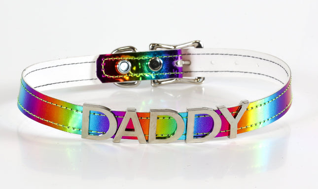 FC292RAINBOW  STEEL LETTER RAINBOW NAME CHOKER
