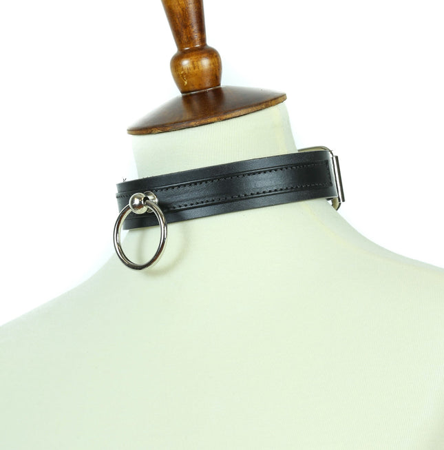 FC299 1 1/8" LEATHER STRAP BONDAGE CHOKER