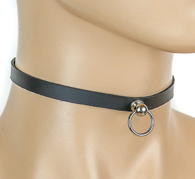 FC300 1/4" LEATHER BONDAGE CHOKER