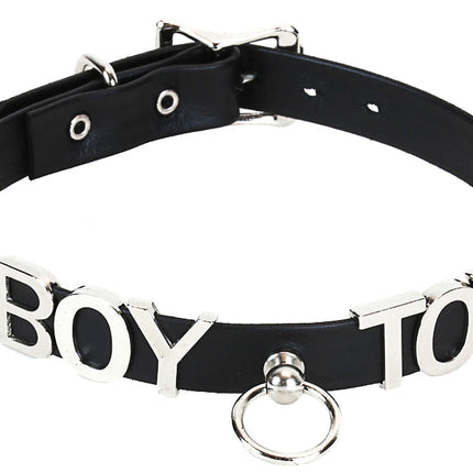 FC315 3D STEEL LETTER NAME COLLAR WITH BONDAGE RING