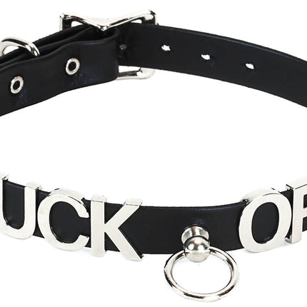 FC315 3D STEEL LETTER NAME COLLAR WITH BONDAGE RING