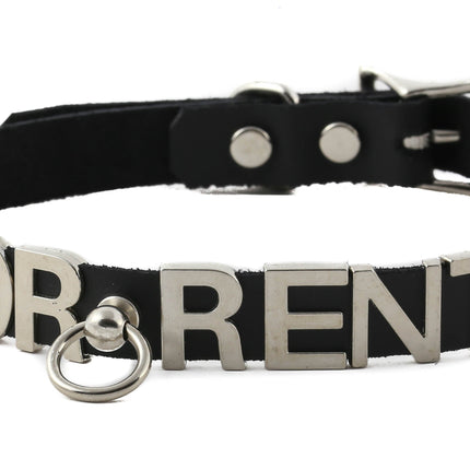 FC315 3D STEEL LETTER NAME COLLAR WITH BONDAGE RING