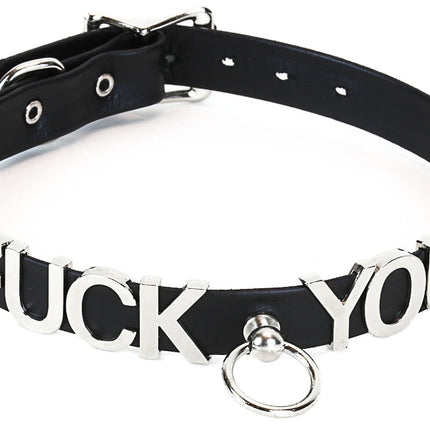 FC315 3D STEEL LETTER NAME COLLAR WITH BONDAGE RING
