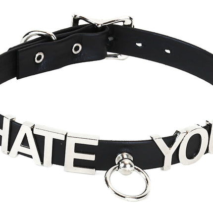 FC315 3D STEEL LETTER NAME COLLAR WITH BONDAGE RING