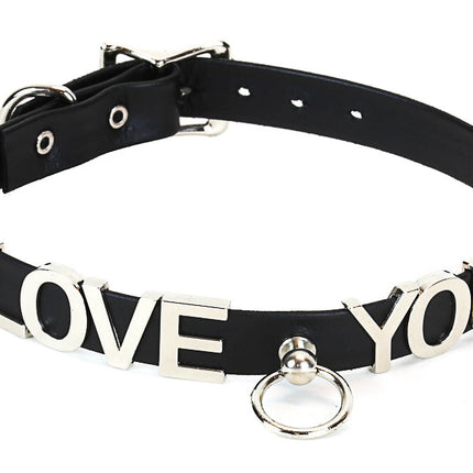 FC315 3D STEEL LETTER NAME COLLAR WITH BONDAGE RING