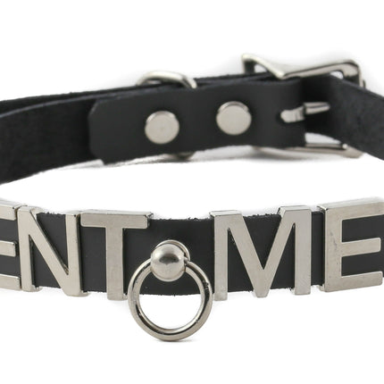 FC315 3D STEEL LETTER NAME COLLAR WITH BONDAGE RING