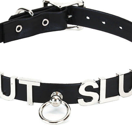 FC315 3D STEEL LETTER NAME COLLAR WITH BONDAGE RING